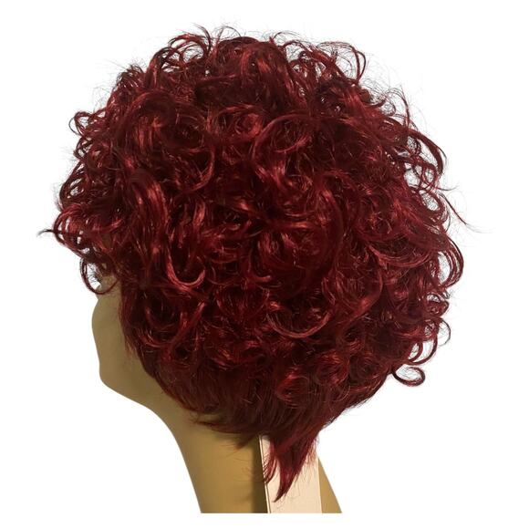 Curly Pixie Wig ASHRO Dk Burgundy Wine Synthetic Hair for Women Teens NWT  A966W - Picture 2 of 10